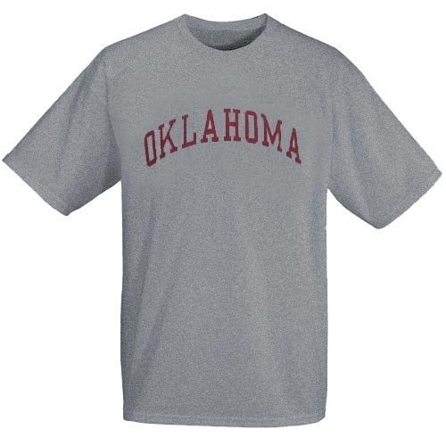Oklahoma Sooners Ash Horizontal Arch T-shirt