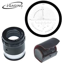 iGaging 36-LED10 Stand Measuring Magnifier, Loupe 10X with Scale LED Lighted Illuminated
