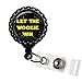 Let the Wookie Win Black Identification Badge Reel ID Tag Holder