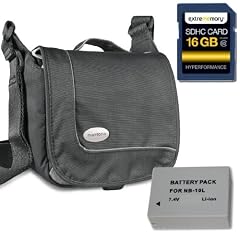 SET mit Tasche Mantona SportsBag + NEUESTE Generation HYPERFORMANCE Flash SDHC 16GB CLASS 10 + Bundlestar Ersatzakku f�r Canon NB-10L voll dekodiert - Intelligentes Akkusystem - 100% kompatibel -- F�r Canon PowerShot G1 X SX40 HS
