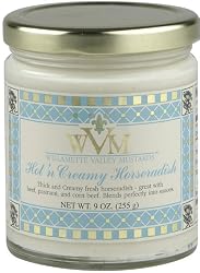 Willamette Valley Mustards And Marinades Hot N Creamy Horseradish, 9-Ounce Jars (Pack of 12)