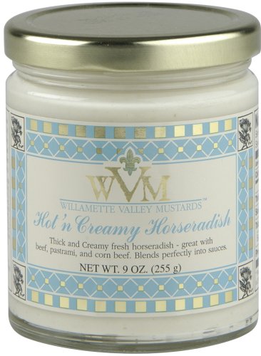 Willamette Valley Mustards And Marinades Hot N Creamy Horseradish, 9-Ounce Jars (Pack of... by Willamette Valley Mustards and Marinades