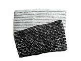 Elastic Glitter Head bands~ Set of Black with Silver & White with Silver