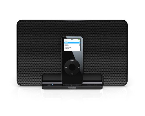 Altec Lansing inMotion Portable Speaker System for All iPod MP3 Players with Superior MaxxBass® technology And Line-In Adapter to use with all Audio Players - Black - Also Charges The iPod nano 1st , 2nd & 3rd Generation