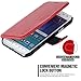 E LV Case for Galaxy S6 Active - Slim Case Cover PU Leather Flip Folio Wallet Case Cover for Samsung Galaxy S6 Active - RED/Black
