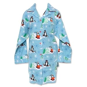 Buy Frankie and Johnny Penguins Flannel Sleepshirt by Frankie & Johnny