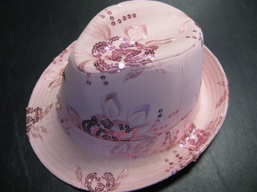 Sequin Floral Fedora / Pink / Pretty in Pink