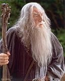 ブロマイド写真★『ロード・オブ・ザ・リング』ガンダルフ(イアン・マッケラン)/杖持ち睨む・縦