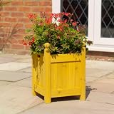 17inch Tan Wooden Planter