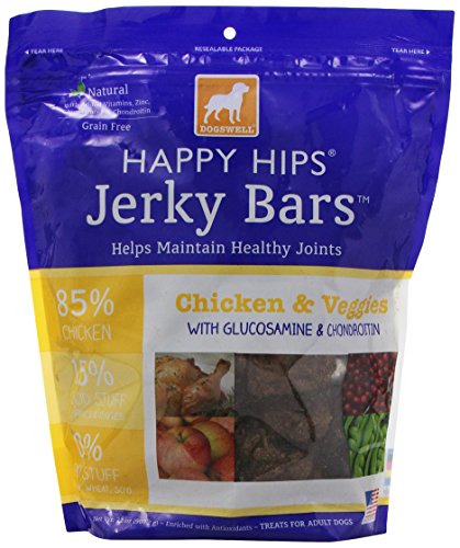 Dogswell 842248 Happy Hips Chicken Veggie Jerky Bar for Pets, 32-Ounce