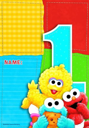 Designware Sesame Street 1st Birthday Loot Bags - 8 ct -- multicolor