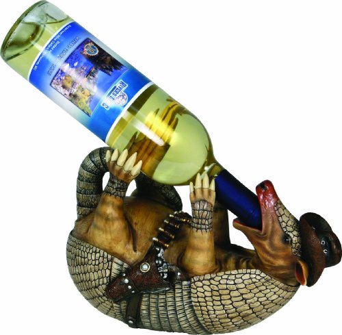 Rivers Edge Hand Painted Armadillo Wine Bottle Holder