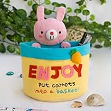 [Rabbit & Carrots] Embroidered Applique Wall Organizer / Hanging Organizer  ....