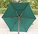 Formosa Covers Double Vented 9ft Umbrella Replacement Canopy 6 Ribs in Green (Canopy Only)