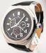 MENS LUCIEN PICCARD LEATHER 3 EYE DAY DATE WATCH 28104BK