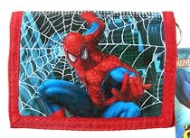 Marvel The Amazing Spider-man Wallet- Kids Trifold Wallet (Red Trim)