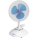 Bestron - ART15 - Ventilateur de Table / Clip - Panier - 18 cm - Blanc / Bleu