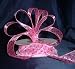 Organza Polka Dot Ribbon -5/8"- Hot Pink/Black Dots - 25 Yards (75 Ft)