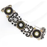 Ayala Bar Timeless Beauty Bracelet in Black, Gunmetal and Gold #4221 AB OB