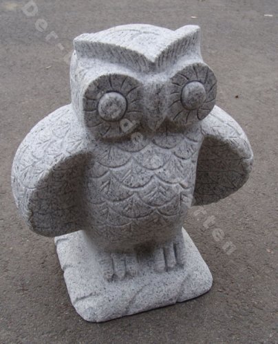 Eule Uhu aus Granit 30cm