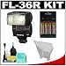 Olympus FL-36R Electronic Flash with Bounce Reflector + 4 Batteries & Charger + Accessory Kit for Olympus E-3, Evolt E-300, E-410, E-420, E-500, E-510 & E-520 Digital SLR Cameras 