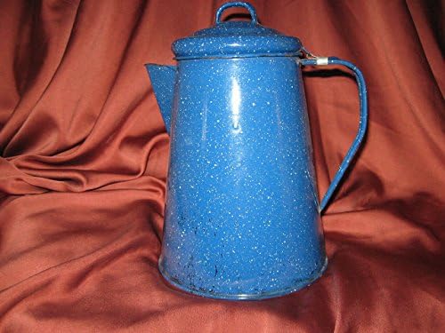 Large Blue Camp Stove Coffee Pot
