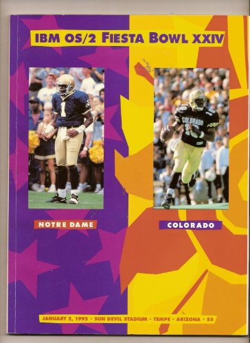 1995 Fiesta Bowl Game Program Notre Dame Colorado