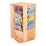 Revolving Book Tower (Natural) (38H x 20W x 20D)
