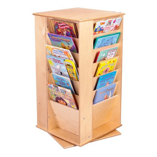 Revolving Book Tower (Natural) (38H x 20W x 20D)
