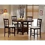 5pcs. Berwick Round Pedestal Pub Table Oak Veneer