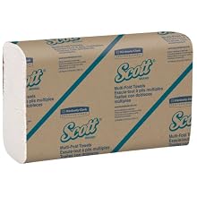Kimberly-Clark Scott 01804 1-Ply Multi-Fold Towel, 9-25/64" Length x 9-3/16" Width, White (16 Packs of 250)