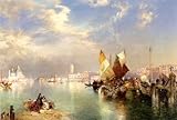FRAMED oil paintings - Thomas Moran - 24 x 16 inches - Venice, The Little Bridge