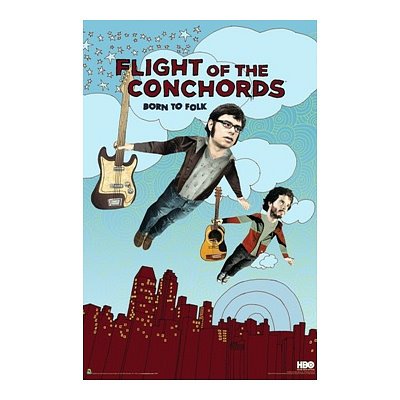 (24x36) Flight of the Conchords (Born to Folk, Flying Over City) TV Poster Print