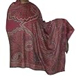 Evening Shawl Wool Paisley Embroidered Accessory 84 x 40 inches (psley388)