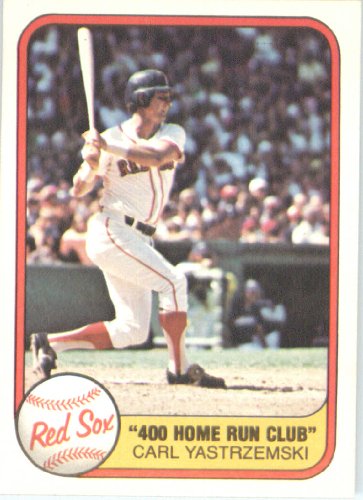 1981 Fleer # 638 Carl Yastrzemski Boston Red Sox Baseball Card - In A Protective ScrewDown Display Case!