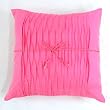 Handmade Deluxe Cushion Cover / Pillow Sham In Silky Gentle Pink With Rippled Pleats