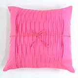 Handmade Deluxe Cushion Cover / Pillow Sham In Silky Gentle Pink With Rippled Pleats