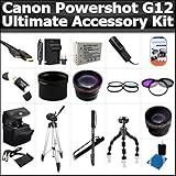 Ultimate Accessory Kit For The Canon Powershot G12 digital Camera Includes  ....
