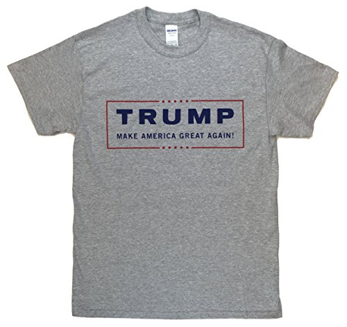 Donald Trump for President Make America Great Again T Shirt (Large, Heather Grey)