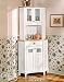 Kitchen & Housewares : White Corner Buffet and Hutch