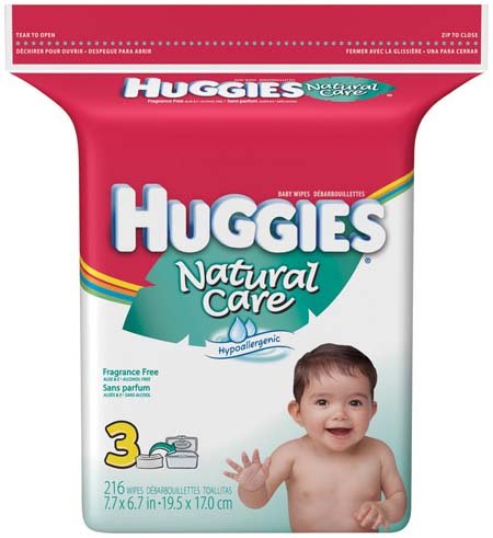 Huggies Natural Care Baby Wipes Fragrance Free