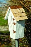 White Butterfly Bijou House with Garden Stake