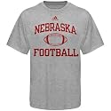 adidas Nebraska Cornhuskers Ash Collegiate Football T-shirt
