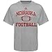 adidas Nebraska Cornhuskers Ash Collegiate Football T-shirt