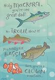 Greeting Cards - Father's Day "Holy Mackerel, You're One Great Dad! No Trout About It!"
