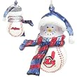 Cleveland Indians MLB Striped Acrylic Snowman Ornament (3")