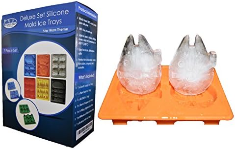 Innovative Ice Cube Tray Star Wars Theme Silicone Molds - Deluxe 7 Piece Set