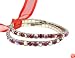 Bracelet - B262 - 2 Pc Set - Swarovski (tm) Crystal Stretch ~ Siam Red AB