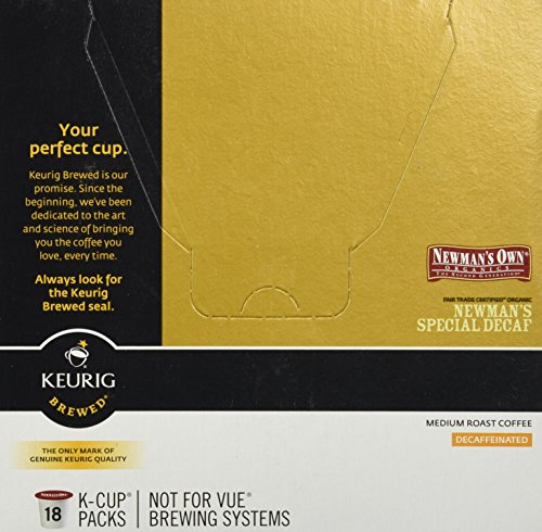 Newman's Own Organics Special Blend Decaf Coffee Keurig K-Cups, 18 Count