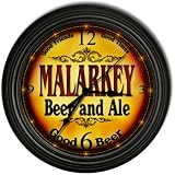 MALARKEY 'S Beer and Ale Cascading Pub Wall Clock